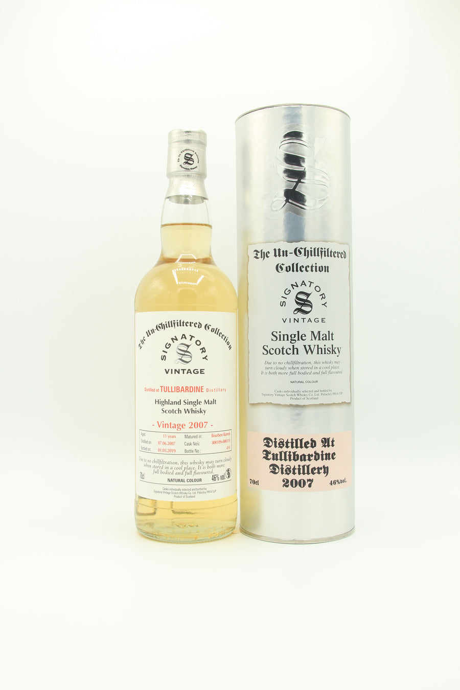 Tullibardine 2007 11yo, Signatory, Bourbon Barrel 46%