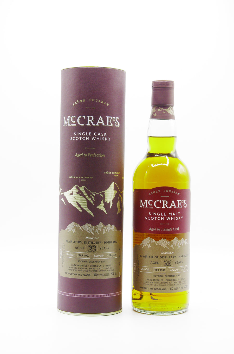 Blair Athol 1997 23yo, McCrae's, Single Sherry Butt 50%